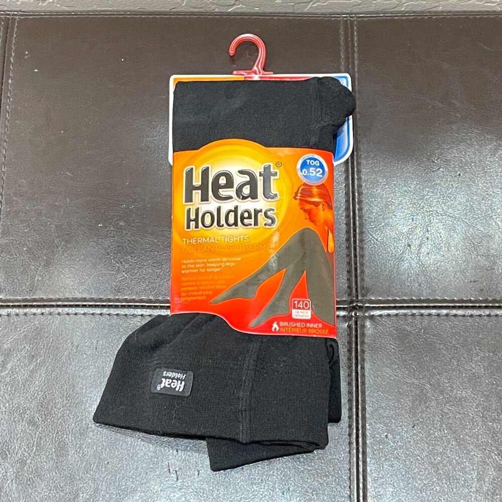 New Heat Holders Thermal Tights Small Thermal Brushed Inner Black NWT
